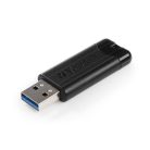 VERBATIM Pendrive, 128GB, USB 3.2, VERBATIM "Pinstripe", fekete