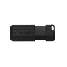 VERBATIM Pendrive, 128GB, USB 2.0, 10/4MB/sec, VERBATIM "PinStripe", fekete
