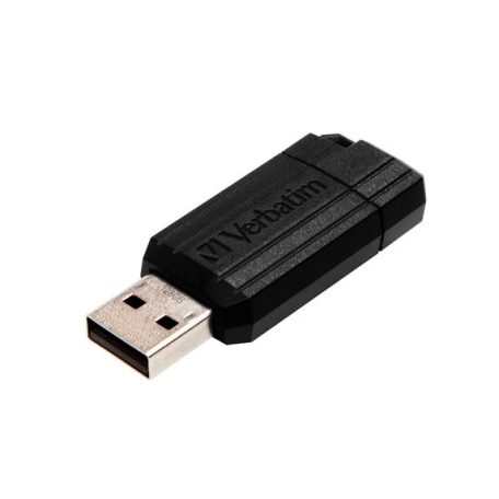 VERBATIM Pendrive, 128GB, USB 2.0, 10/4MB/sec, VERBATIM "PinStripe", fekete