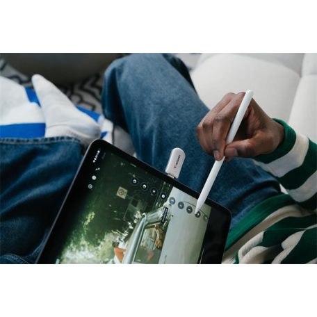 VERBATIM Pendrive, 128GB, USB-C 3.2 Gen1, VERBATIM "Plectra", fehér