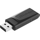 VERBATIM Pendrive, 128GB, USB 2.0, VERBATIM "Slider", fekete