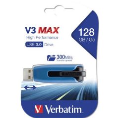   VERBATIM Pendrive, 128GB, USB 3.2, 175/80 MB/s, VERBATIM "V3 MAX", kék-fekete