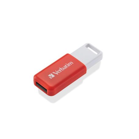 VERBATIM Pendrive, 16GB, USB 2.0, VERBATIM "Databar", piros