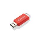 VERBATIM Pendrive, 16GB, USB 2.0, VERBATIM "Databar", piros