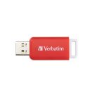 VERBATIM Pendrive, 16GB, USB 2.0, VERBATIM "Databar", piros