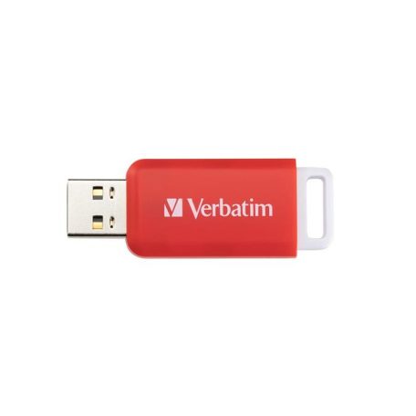 VERBATIM Pendrive, 16GB, USB 2.0, VERBATIM "Databar", piros