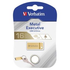   VERBATIM Pendrive, 16GB, USB 3.2, VERBATIM "Executive Metal" arany