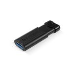 VERBATIM Pendrive, 16GB, USB 3.2, VERBATIM "Pinstripe", fekete