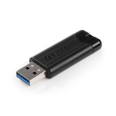   VERBATIM Pendrive, 256GB, USB 3.2, VERBATIM "Pinstripe", fekete