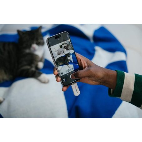 VERBATIM Pendrive, 256GB, USB-C 3.2 Gen1, VERBATIM "Plectra", fehér