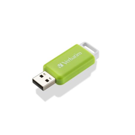 VERBATIM Pendrive, 32GB, USB 2.0, VERBATIM "Databar", zöld