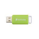 VERBATIM Pendrive, 32GB, USB 2.0, VERBATIM "Databar", zöld