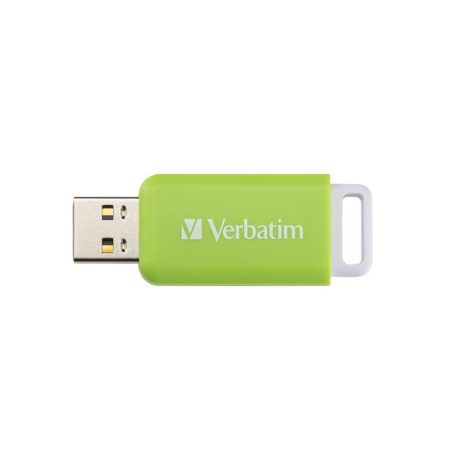 VERBATIM Pendrive, 32GB, USB 2.0, VERBATIM "Databar", zöld