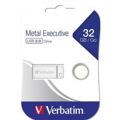   VERBATIM Pendrive, 32GB, USB 2.0,  VERBATIM "Executive Metal", ezüst