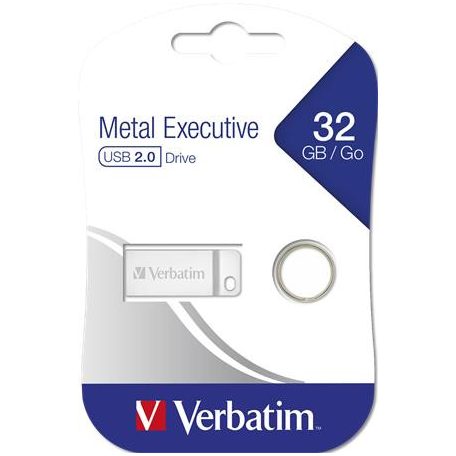 VERBATIM Pendrive, 32GB, USB 2.0,  VERBATIM "Executive Metal", ezüst