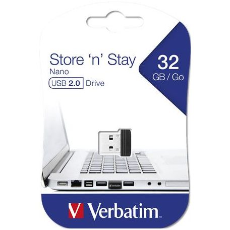 VERBATIM Pendrive, 32GB, USB 2.0, 10/3MB/sec, VERBATIM "Nano"
