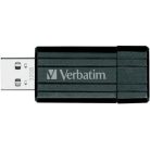 VERBATIM Pendrive, 32GB, USB 2.0, 10/4MB/sec, VERBATIM "PinStripe", fekete