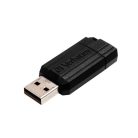 VERBATIM Pendrive, 32GB, USB 2.0, 10/4MB/sec, VERBATIM "PinStripe", fekete