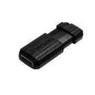 VERBATIM Pendrive, 32GB, USB 2.0, 10/4MB/sec, VERBATIM "PinStripe", fekete