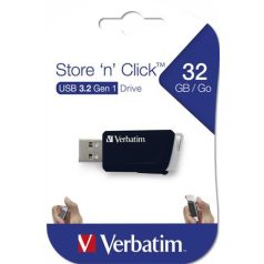   VERBATIM Pendrive, 32GB, USB 3.2, 80/25MB/sec, VERBATIM "Store n Click", fekete