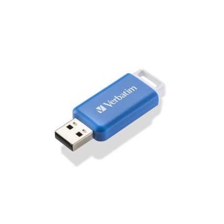 VERBATIM Pendrive, 64GB, USB 2.0, VERBATIM "Databar", kék