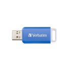 VERBATIM Pendrive, 64GB, USB 2.0, VERBATIM "Databar", kék