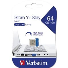   VERBATIM Pendrive, 64GB, USB 3.2, 80/25MB/s, VERBATIM "Nano"