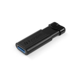   VERBATIM Pendrive, 64GB, USB 3.2, VERBATIM "Pinstripe", fekete