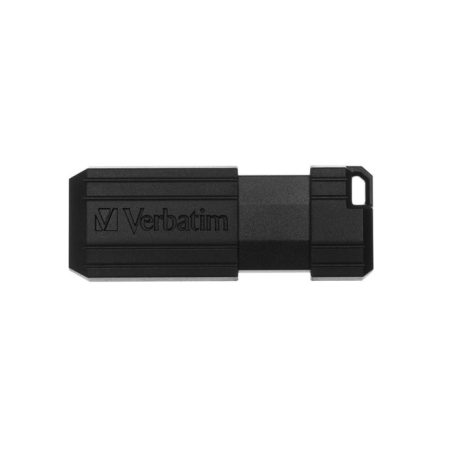 VERBATIM Pendrive, 64GB, USB 2.0, 10/4MB/sec, VERBATIM "PinStripe", fekete