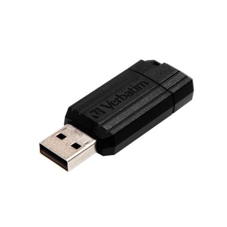 VERBATIM Pendrive, 64GB, USB 2.0, 10/4MB/sec, VERBATIM "PinStripe", fekete