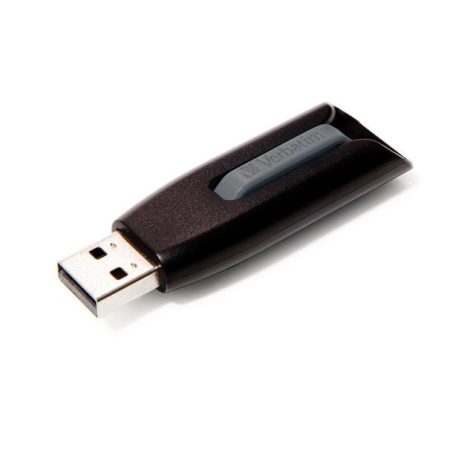 VERBATIM Pendrive, 64GB, USB 3.2, 80/25 MB/s, VERBATIM "V3", fekete-szürke