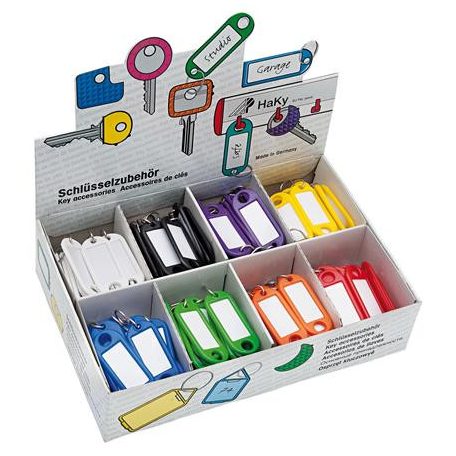 WEDO Kulcscímke display 200 db, kulcskarikával, WEDO, 8 különböző színben