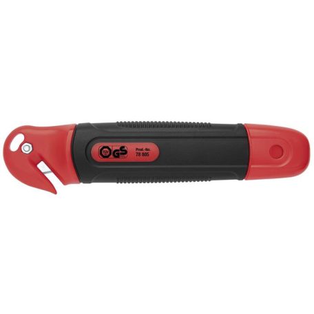 WEDO Univerzális kés, 18 mm, fóliavágóval, WEDO, "Safety" piros/fekete