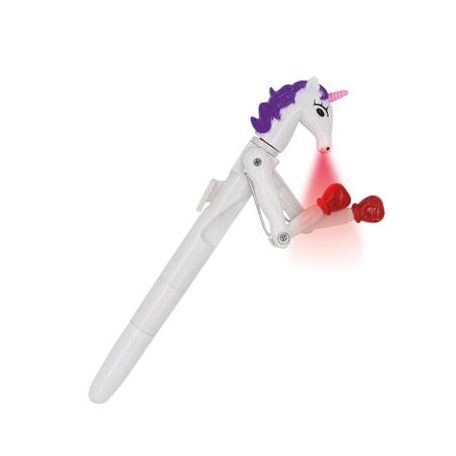 WEDO Unikornis golyóstoll, 1 mm, LED fénnyel, WEDO "Lucky Punch", kék