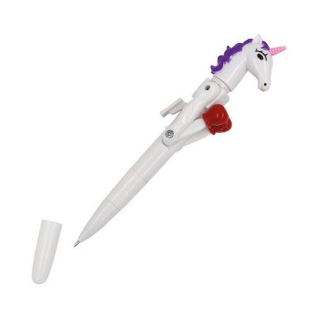 WEDO Unikornis golyóstoll, 1 mm, LED fénnyel, WEDO "Lucky Punch", kék