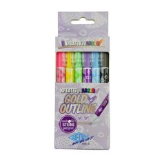   WEDO Filctoll készlet, 1-2 mm, metál arany, WEDO, 6 különböző színű kontúrral