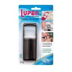 WEDO Nagyító, 35x38 mm, LED fénnyel, WEDO, fekete