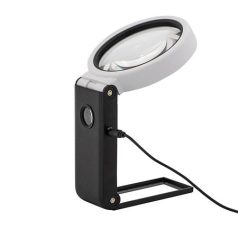   WEDO Nagyító, 90 mm, kihajtható állvánnyal, LED fénnyel, WEDO, fekete/fehér