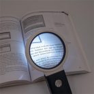 WEDO Nagyító, 90 mm, kihajtható állvánnyal, LED fénnyel, WEDO, fekete/fehér
