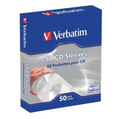   VERBATIM CD/DVD boríték, papír, ablakos, bebújtatós fül, VERBATIM, fehér