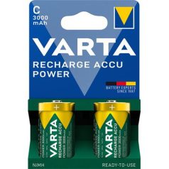   VARTA Tölthető elem, C baby, 2x3000mAh, előtöltött, műanyagmentes, VARTA "Power"