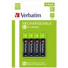 VERBATIM Tölthető elem, AAA mikro, 4x950 mAh, VERBATIM