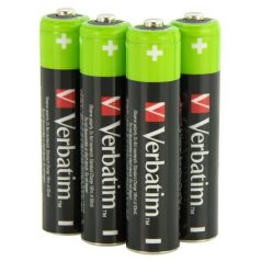 VERBATIM Tölthető elem, AAA mikro, 4x950 mAh, VERBATIM