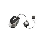 VERBATIM Egér, vezetékes, optikai, kisméret, USB, VERBATIM "Go Mini", ezüst-fekete