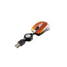 VERBATIM Egér, vezetékes, optikai, kisméret, USB, VERBATIM "Go Mini", ezüst-lávaszínű