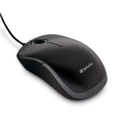  VERBATIM Egér, vezetékes, optikai, normál méret, USB, VERBATIM "Silent", fekete