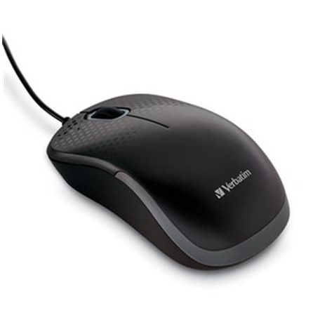 VERBATIM Egér, vezetékes, optikai, normál méret, USB, VERBATIM "Silent", fekete