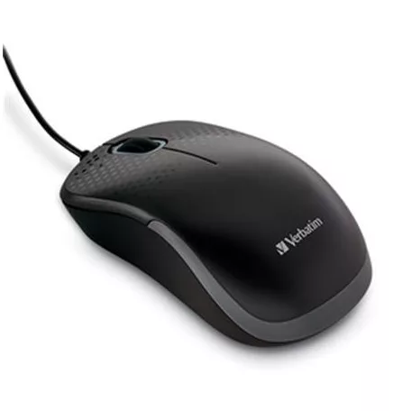 VERBATIM Egér, vezetékes, optikai, normál méret, USB, VERBATIM "Silent", fekete