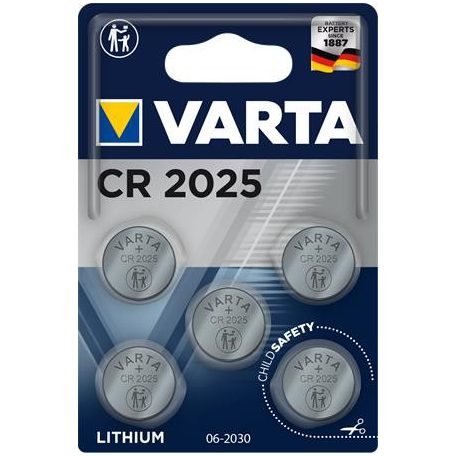 VARTA Gombelem, CR2025, 5 db, VARTA