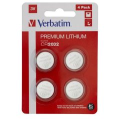   VERBATIM Gombelem, CR2032, 4 db, VERBATIM "Premium"